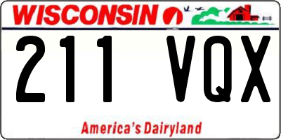 WI license plate 211VQX