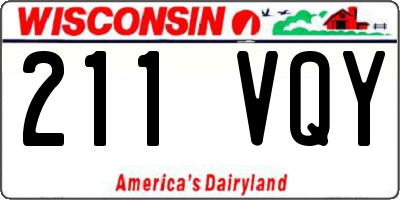 WI license plate 211VQY