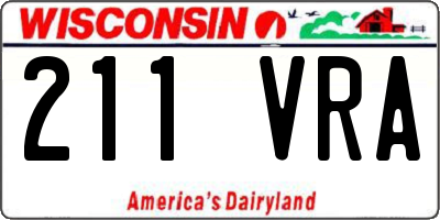 WI license plate 211VRA