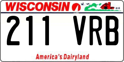 WI license plate 211VRB