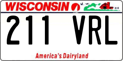WI license plate 211VRL