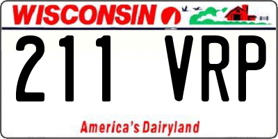 WI license plate 211VRP