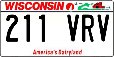 WI license plate 211VRV