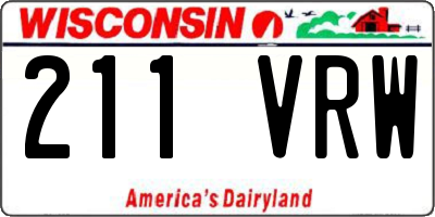 WI license plate 211VRW