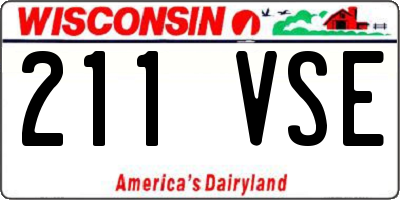 WI license plate 211VSE