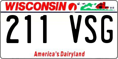 WI license plate 211VSG