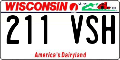 WI license plate 211VSH