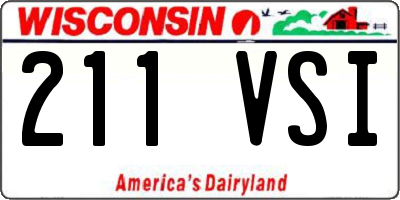 WI license plate 211VSI
