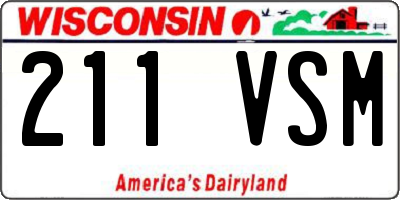 WI license plate 211VSM