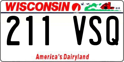 WI license plate 211VSQ