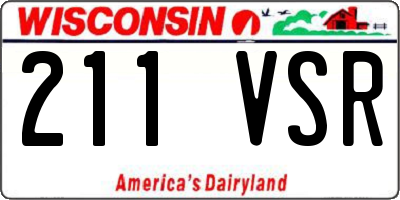 WI license plate 211VSR