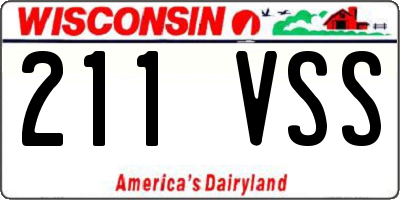 WI license plate 211VSS