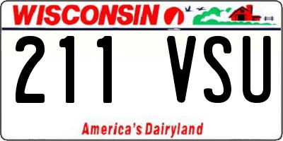 WI license plate 211VSU