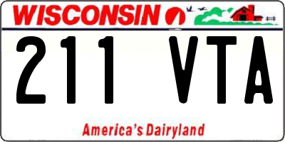 WI license plate 211VTA