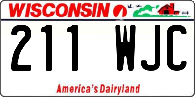 WI license plate 211WJC