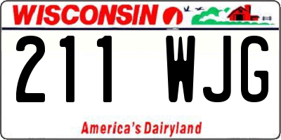 WI license plate 211WJG