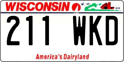 WI license plate 211WKD