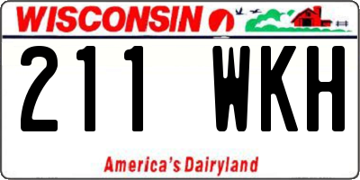 WI license plate 211WKH