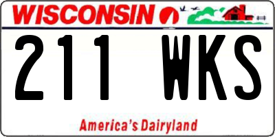 WI license plate 211WKS