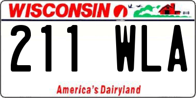 WI license plate 211WLA