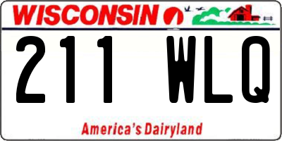 WI license plate 211WLQ