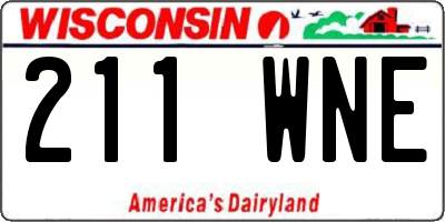 WI license plate 211WNE