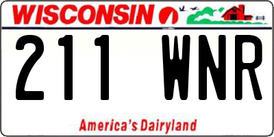 WI license plate 211WNR