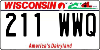 WI license plate 211WWQ
