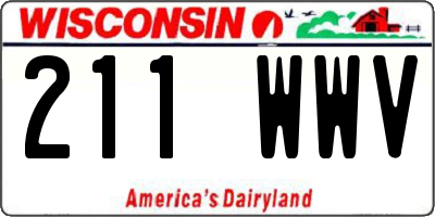 WI license plate 211WWV