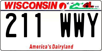 WI license plate 211WWY