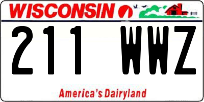 WI license plate 211WWZ