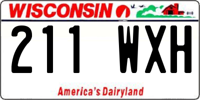 WI license plate 211WXH