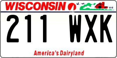 WI license plate 211WXK
