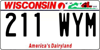 WI license plate 211WYM