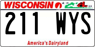 WI license plate 211WYS