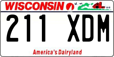 WI license plate 211XDM