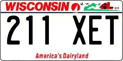 WI license plate 211XET