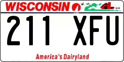 WI license plate 211XFU