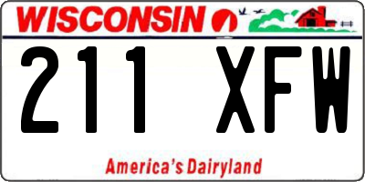 WI license plate 211XFW