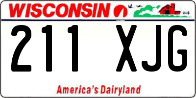 WI license plate 211XJG
