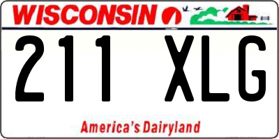 WI license plate 211XLG