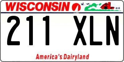 WI license plate 211XLN