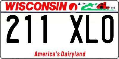 WI license plate 211XLO