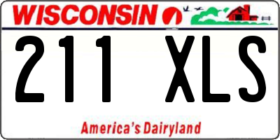 WI license plate 211XLS
