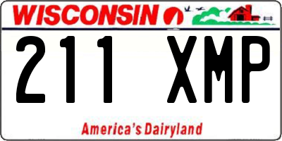 WI license plate 211XMP