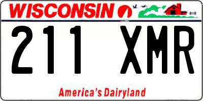 WI license plate 211XMR
