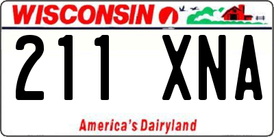 WI license plate 211XNA