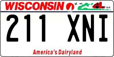 WI license plate 211XNI
