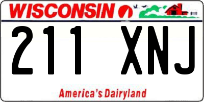 WI license plate 211XNJ