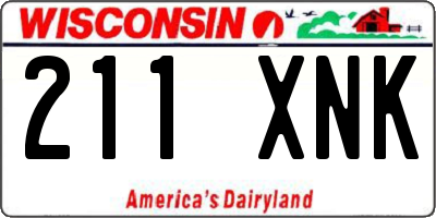WI license plate 211XNK
